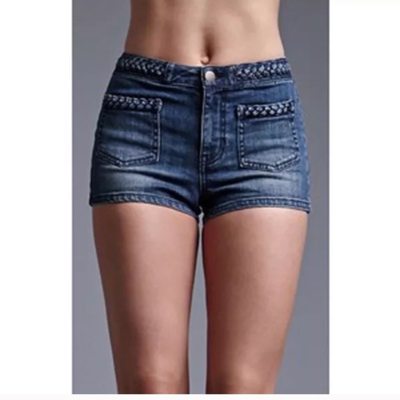 House of Harlow 1960 Pants - House of Harlow 1960 Braided High Waist Shorts
